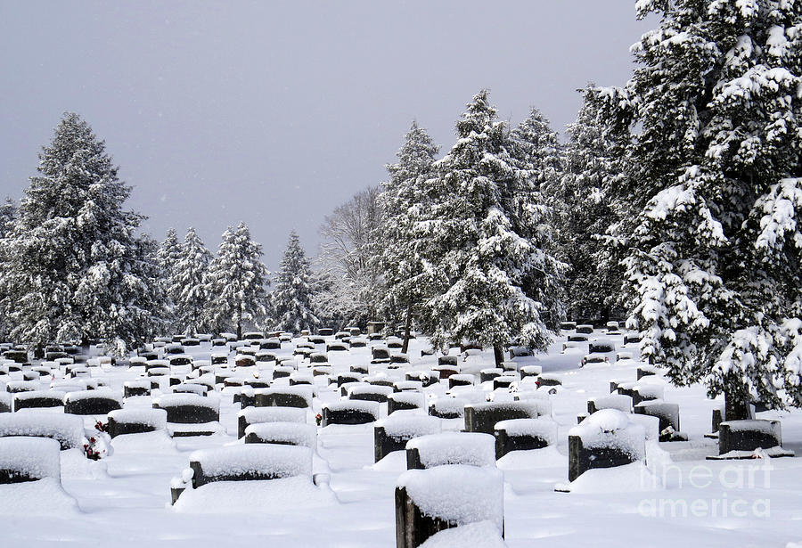 Cemetary Snow Photograph by Douglas Stucky