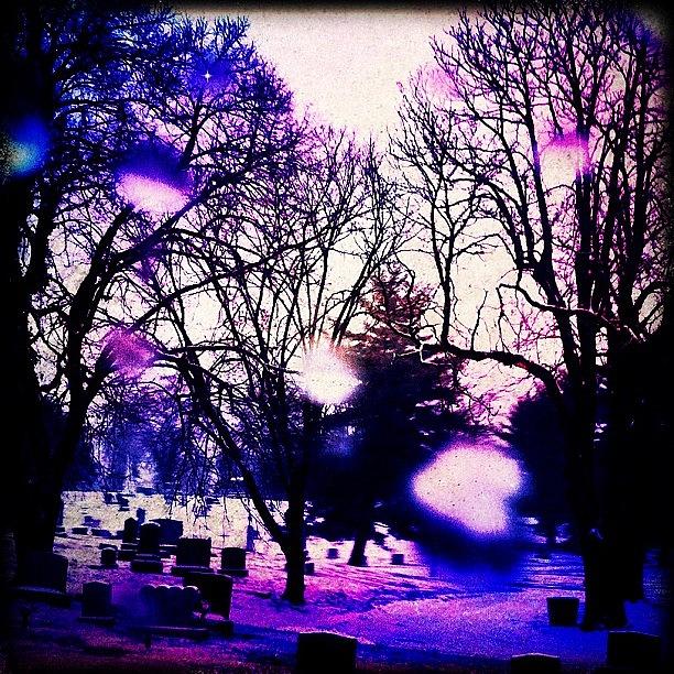 Winter Photograph - #cemetery by Artondra Hall