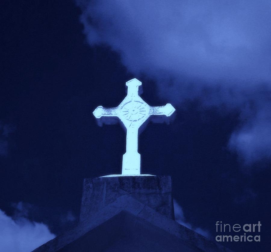 Architecture Photograph - Cemetery Cross 1 by JoNeL Art 