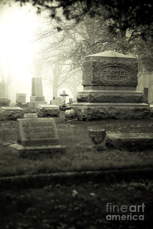 Cemetery Fog Photograph by Randall Cogle