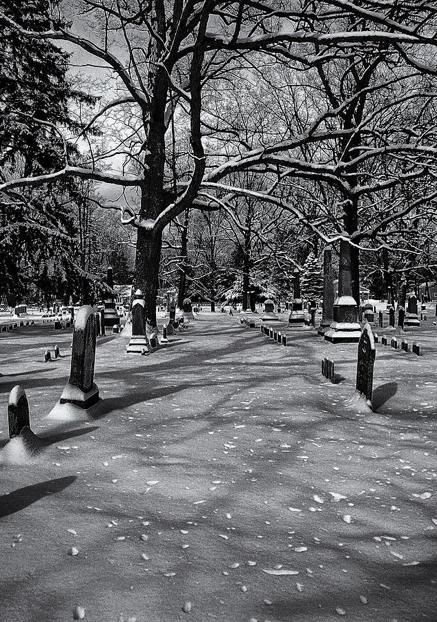 Winter Photograph - Cemetery in Winter  by Joshua House