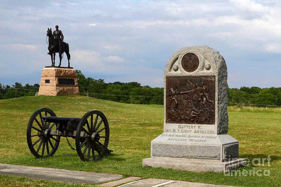 Cemetery Ridge Monuments Gettysburg Battlefield Photograph by James Brunker
