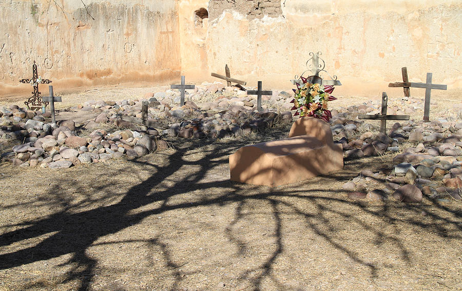 Cemetery Photograph - Cemetery Tumacacori Mission by Ed Riche