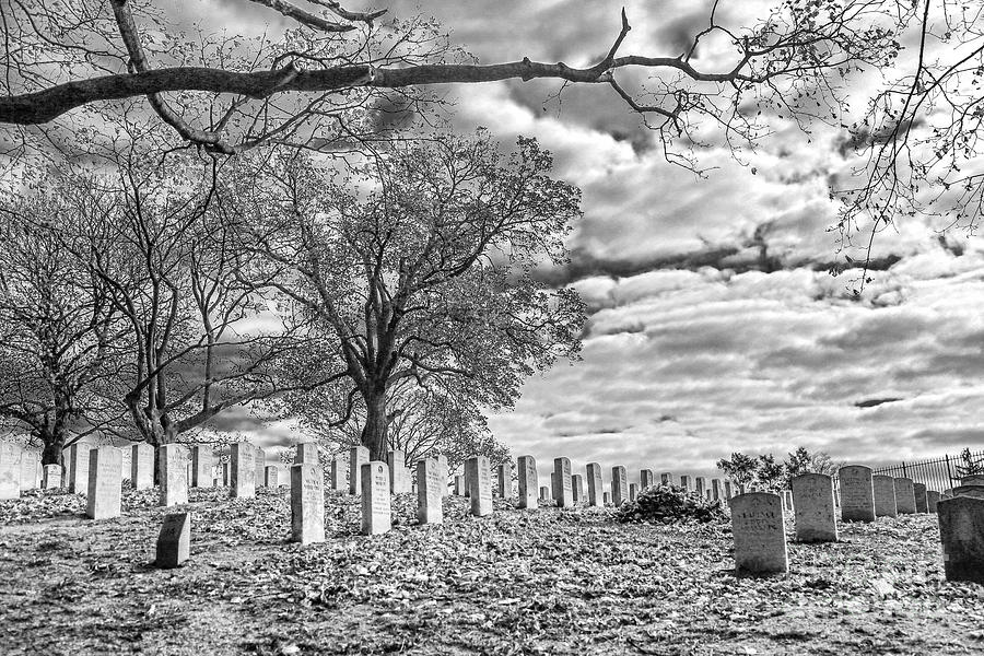 Black And White Photograph - Cemetery VIII by Chuck Kuhn