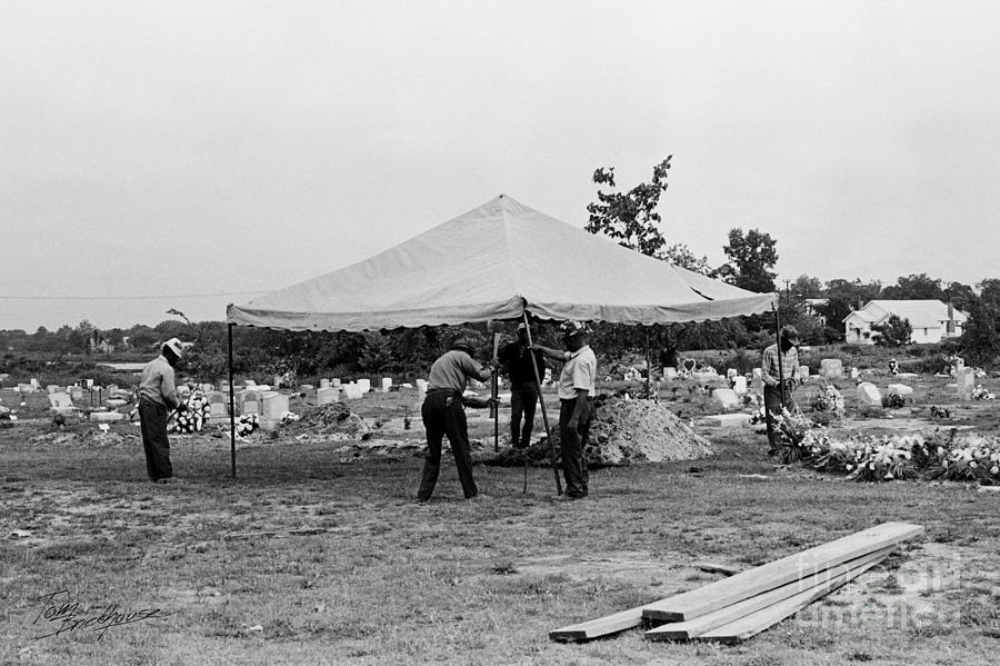 Cemetery Workers Preparing for a Burial Photograph by Tom Brickhouse