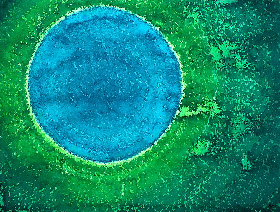 Cenote original painting Painting by Sol Luckman