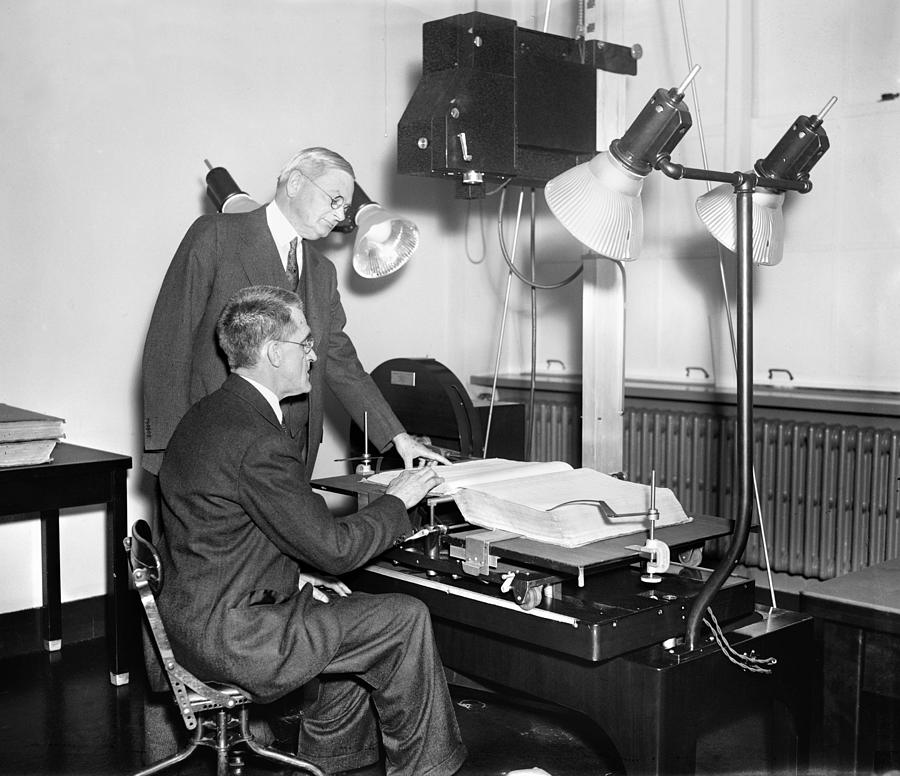 Census Recording, 1937 Photograph by Granger Census Recording, 1937 Photograph by Granger