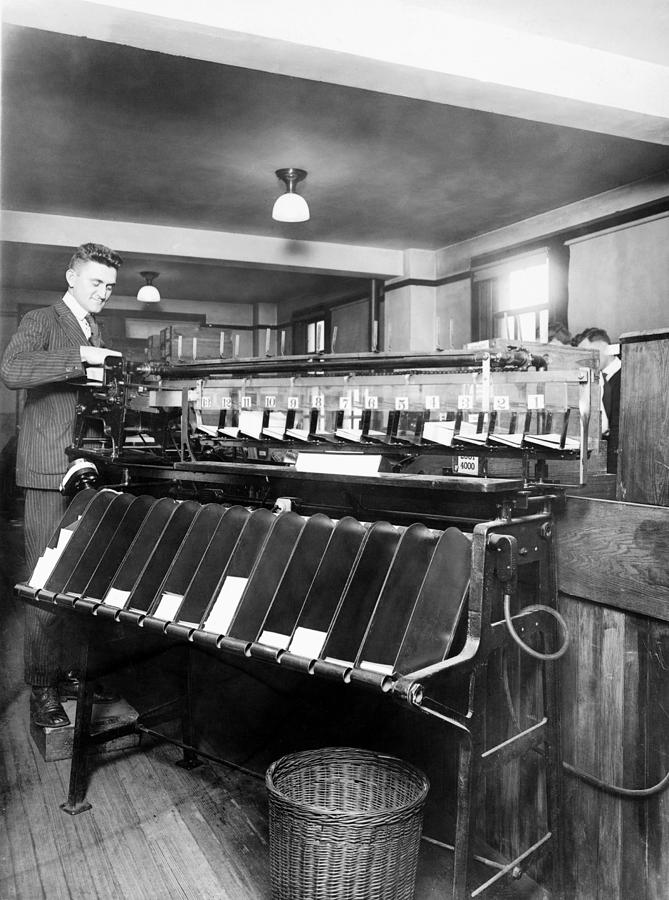 Census Sorting Machine Photograph by Granger - Pixels