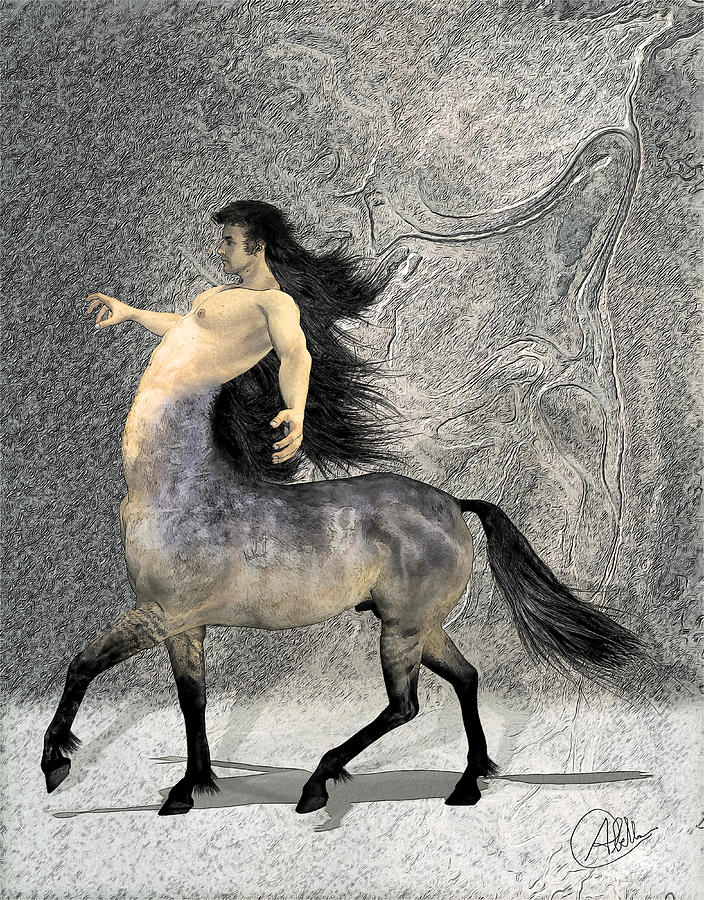 Greek Digital Art - Centaur by Quim Abella