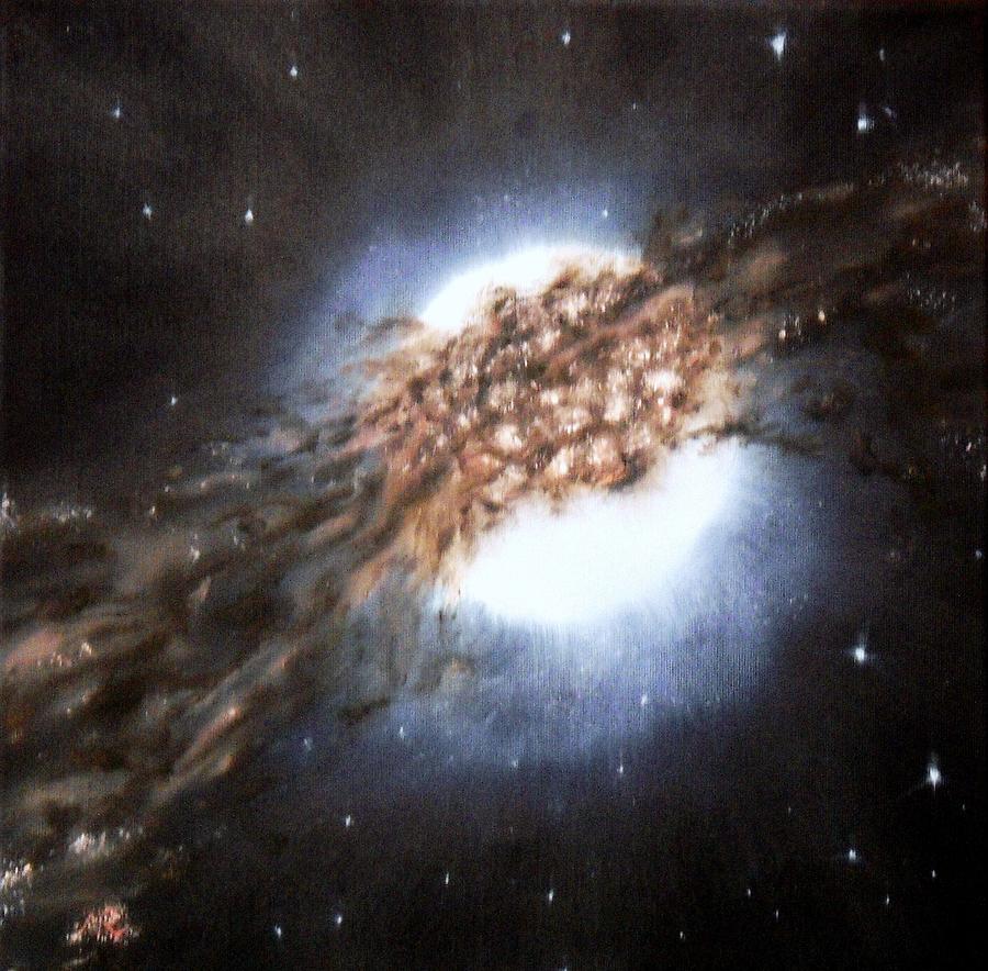 Space Painting - Centaurus A - Galaxy Cannibalism by Nicla Rossini
