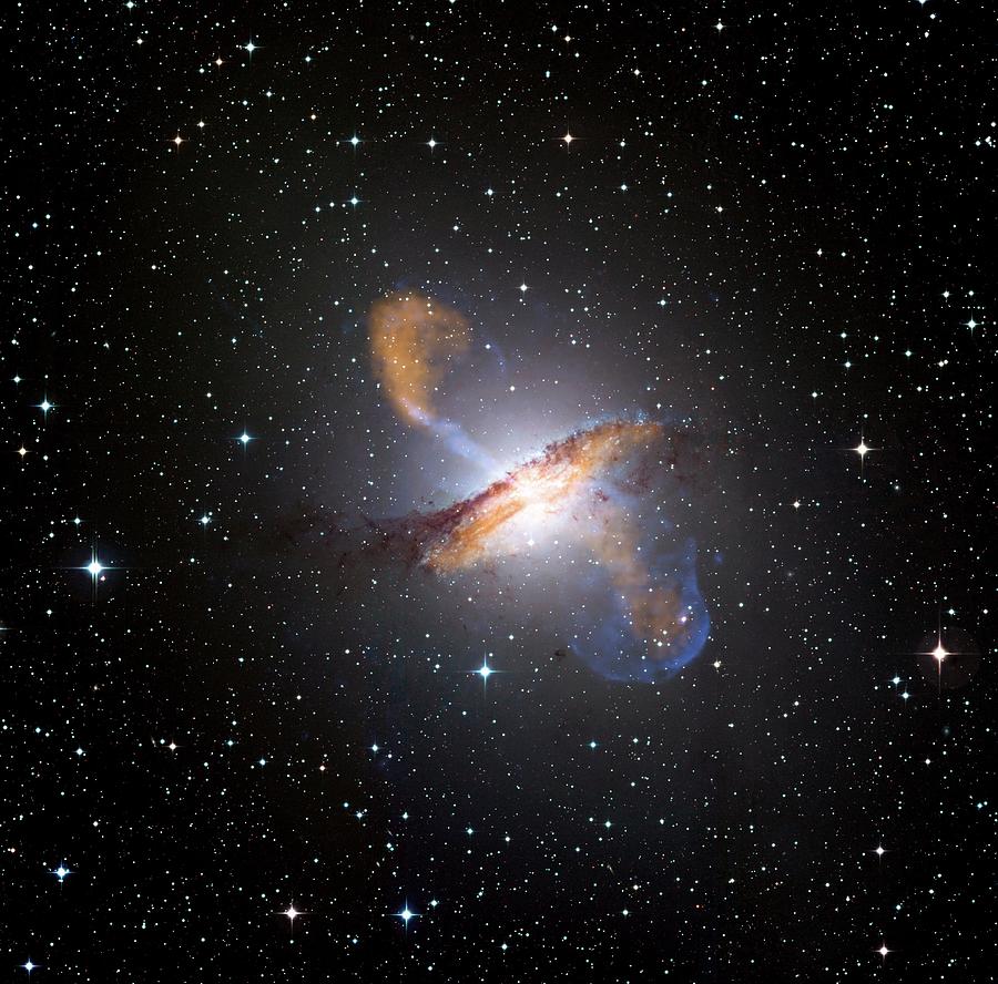 Centaurus A Radio Galaxy Photograph by Nasa/cxc/eso/mpifr/cfa/apex/wfi/r. Kraft Et Al/a. Weiss Et Al/science Photo Library