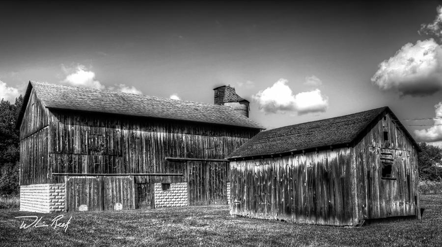 Barn Photograph - Centennial Farm in Black and White by William Reek