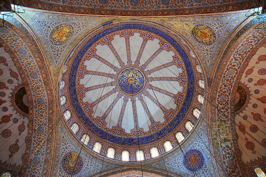 Turkey Photograph - Center Dome of the Blue Mosque by Sarah E Ethridge