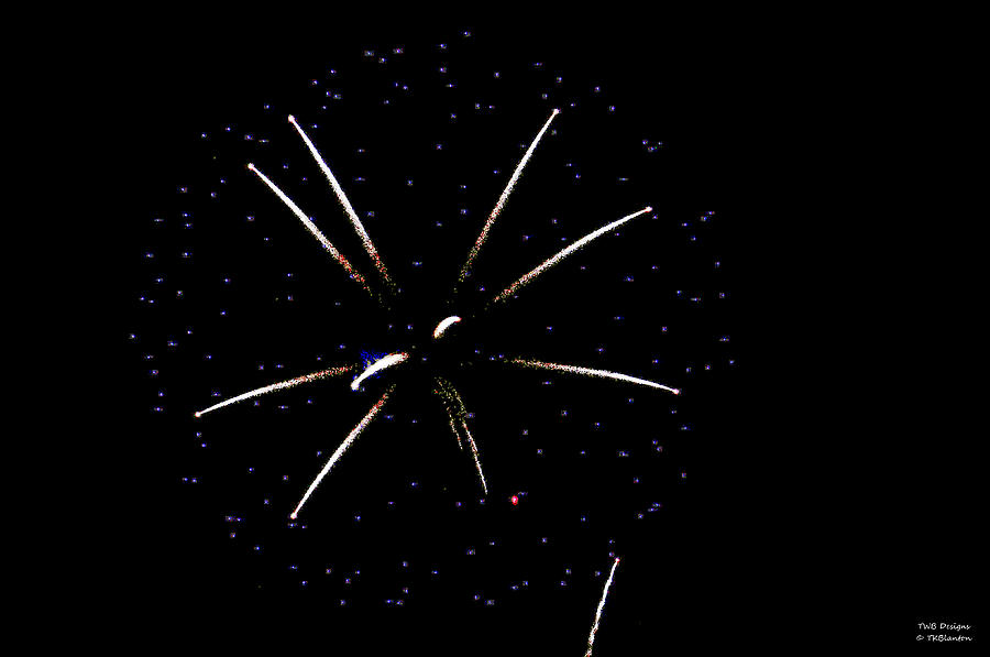 Center Lily Firework Photograph by Teresa Blanton