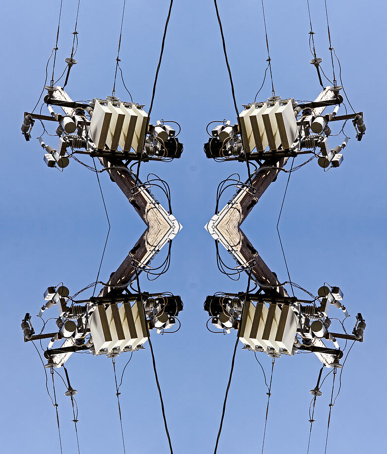 Telephone Pole Photograph - Center Of Your Artificial Heart 2013 by James Warren