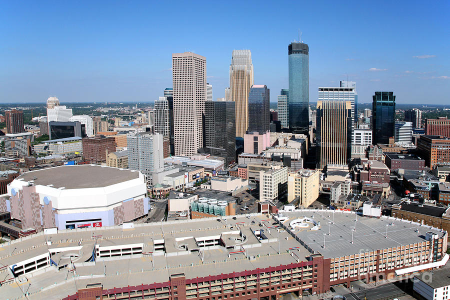 Central Minneapolis Aerial Photograph by Bill Cobb - Pixels