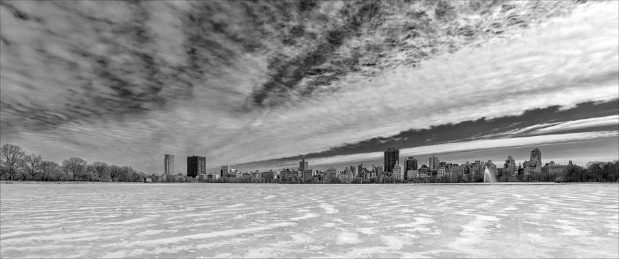 Central Park Reservoir Panorama Winter Photograph by Robert Ullmann