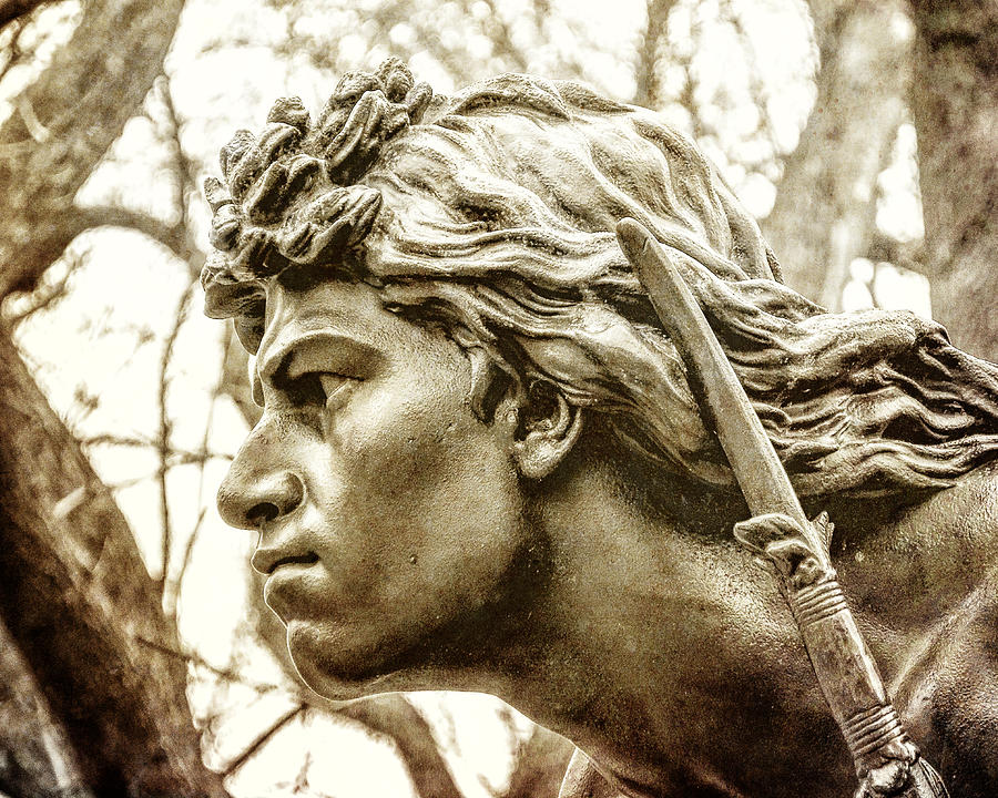 Central Park Photograph - Central Parks Indian Hunter Statue by Jon Woodhams