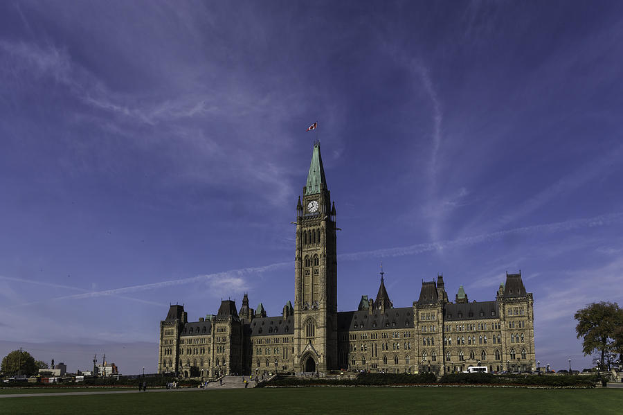 Centre Block of Canadas parliament buildings Photograph by Josef Pittner