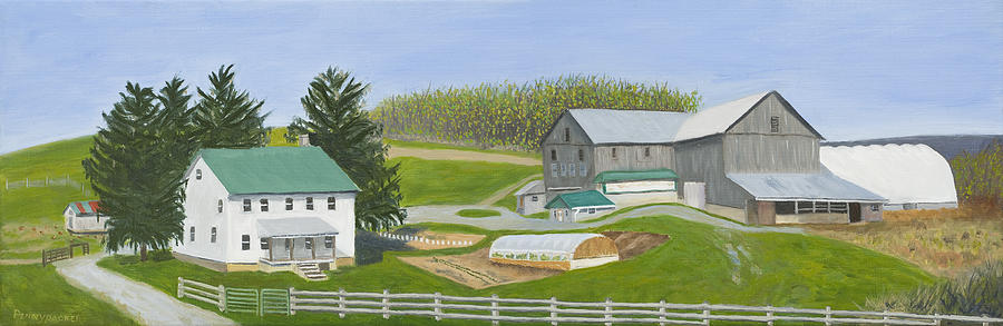 Centre County Farmstead Painting by Barb Pennypacker