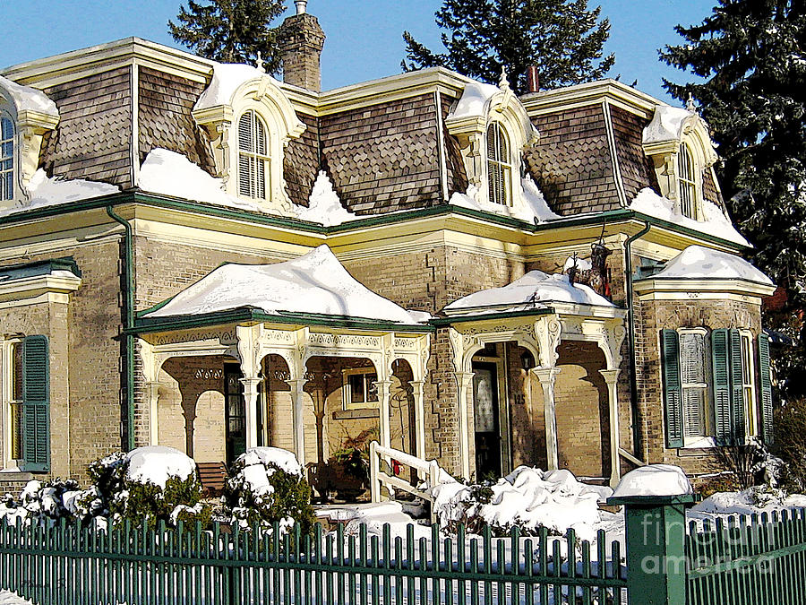 Century Home in Winter Photograph by Nina Silver