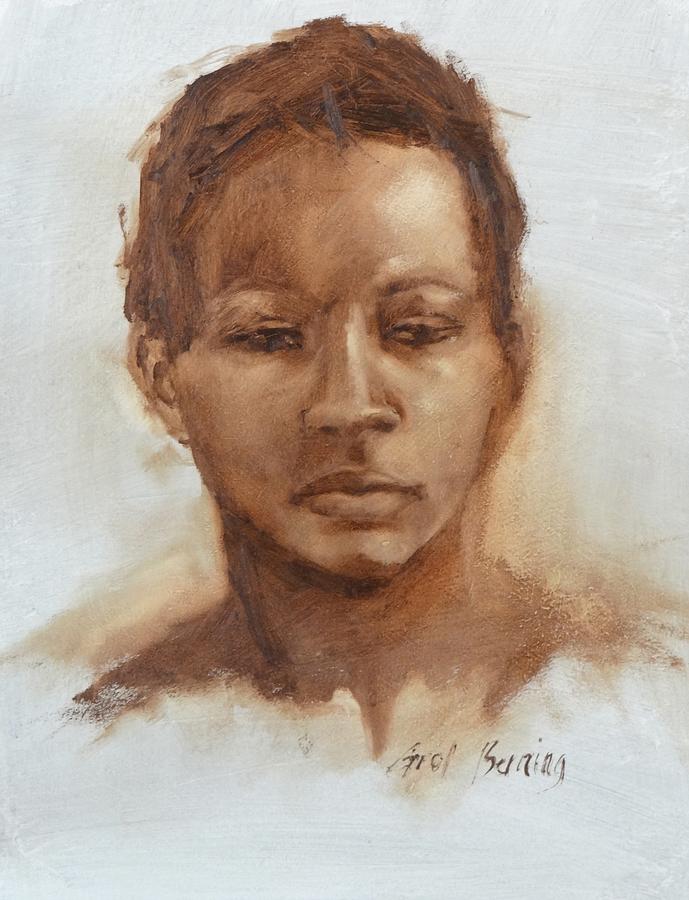 Ceny in Umber Painting by Carol Berning