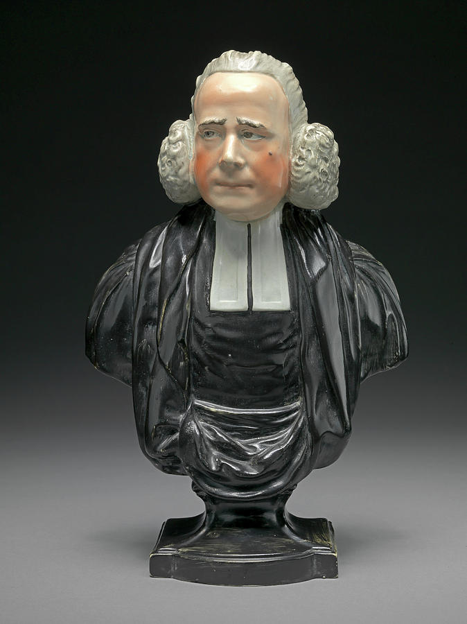 Portrait Drawing - Ceramic Bust Of The Reverend George Whitfield With Ruddy by Litz Collection
