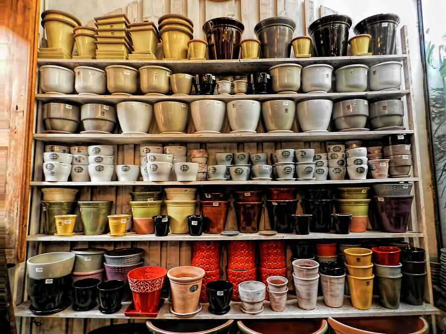 Ceramic Pots for Sale Photograph by Cathy Anderson