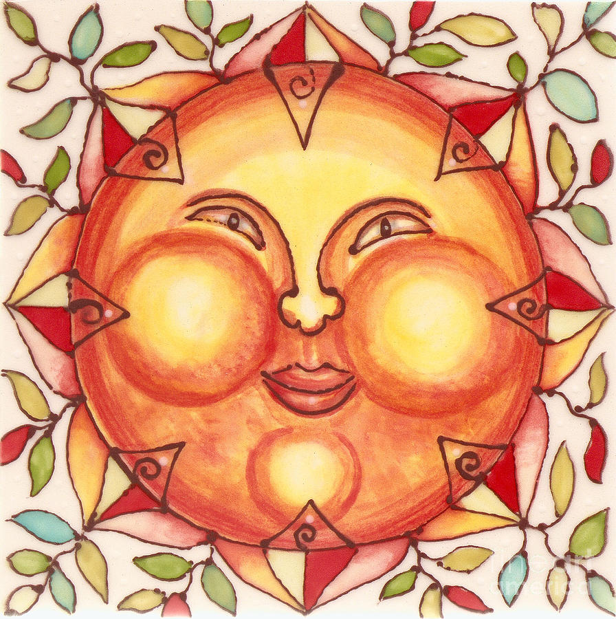 Ceramic Sun 2 Painting by Anna Skaradzinska