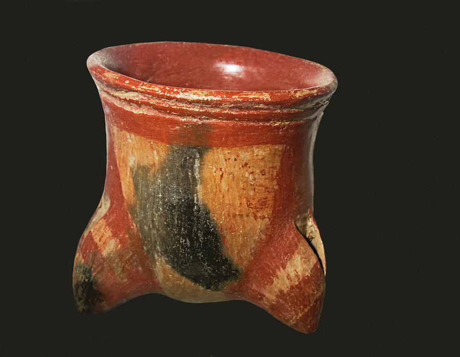 Ceramic Tripod Vase. West Mexico Shaft Photograph by Millard H. Sharp