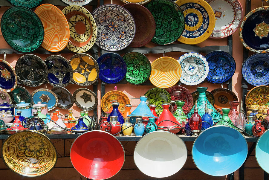 Ceramics For Sale, Souk, Medina Photograph By Nico Tondini 