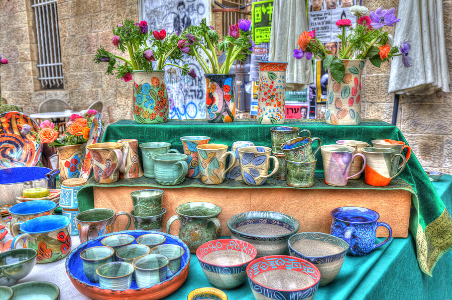 Ceramics Stall Photograph by Uri Baruch