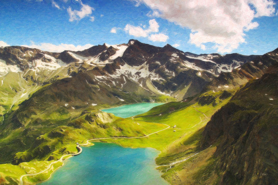 Ceresole Lake Itl4072 Painting by Dean Wittle