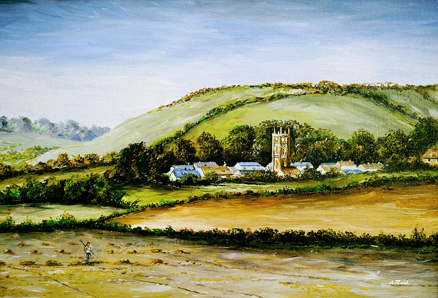 Cerne Abbas  Painting by Andrew Read