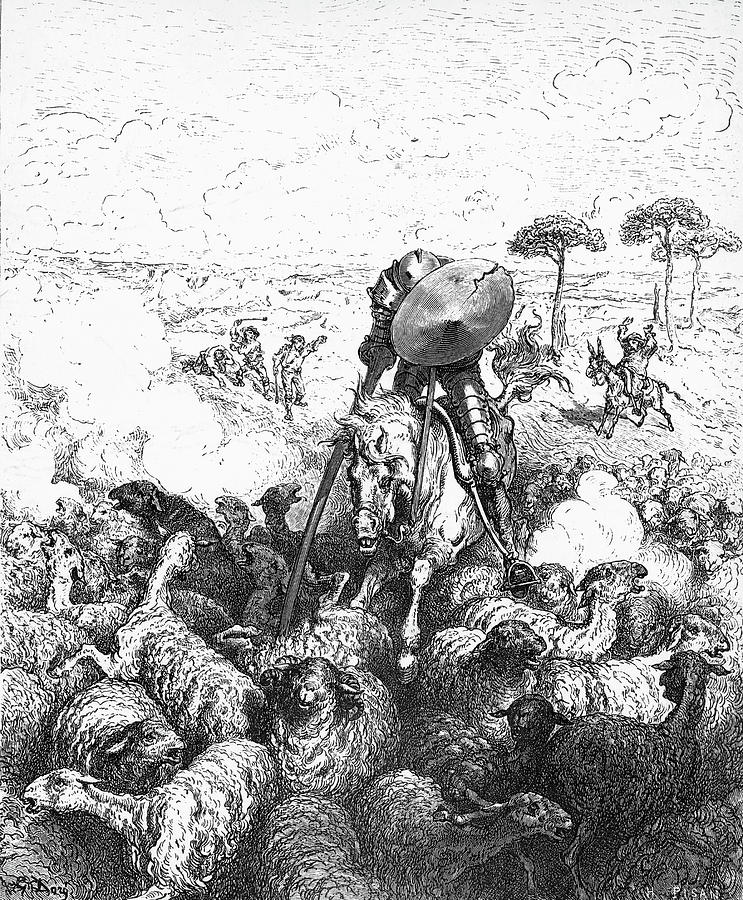 Don Quixote #15 Drawing by Gustave Dore