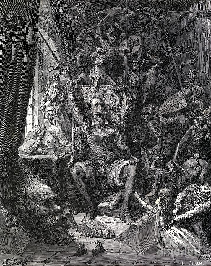 Cervantess Don Quixote In His Library Photograph by Middle Temple Library