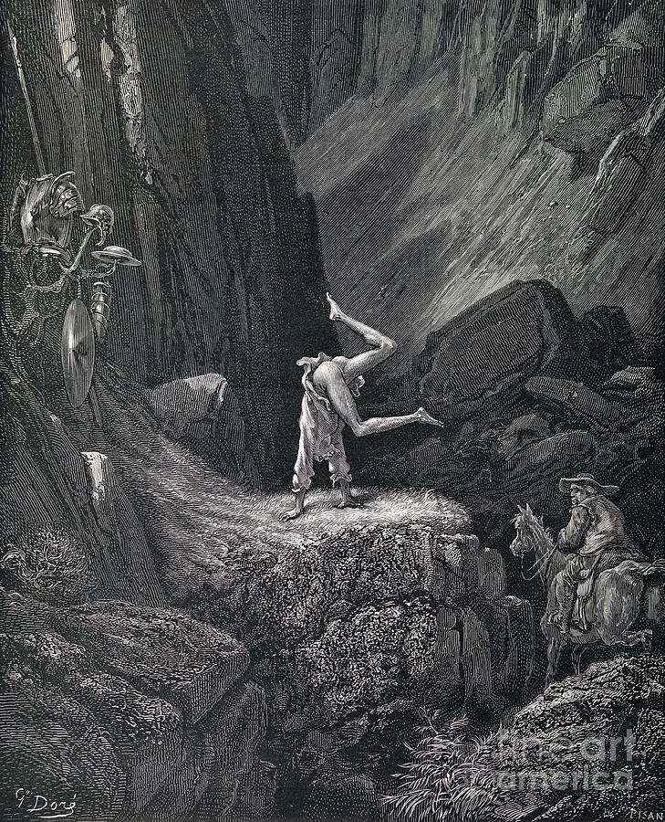 Gustave Dore Photograph - Cervantess Don Quixote, Naked Tumbles by Middle Temple Library