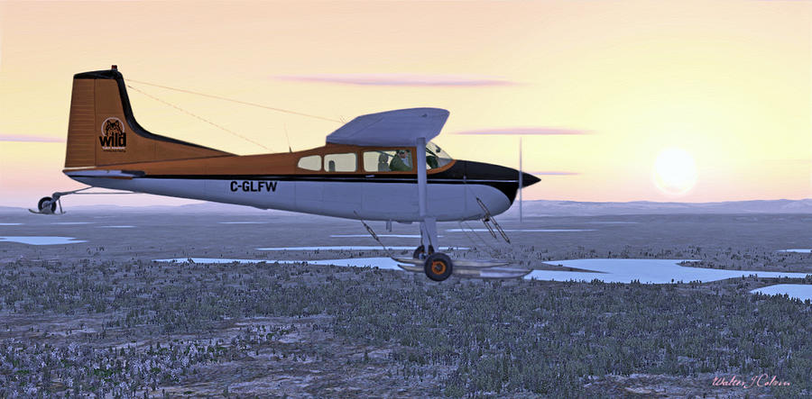 Cessna 185F   Digital Art by Walter Colvin