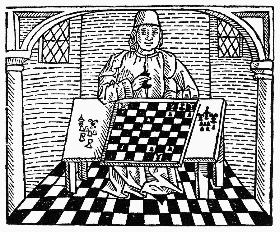 Cessolis Chess, C1483 Painting by Granger
