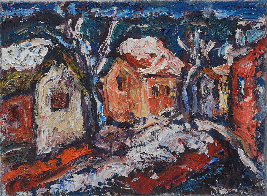 Winter Painting - Cetinje At Winter II by Borislav Djukanovic