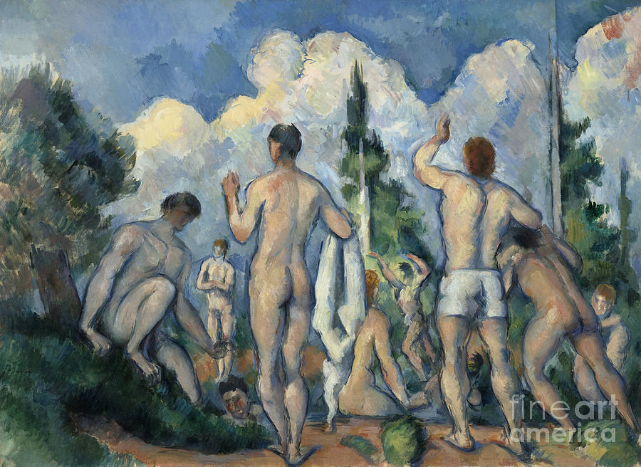 CEZANNE BATHERS c1890 Painting by Granger