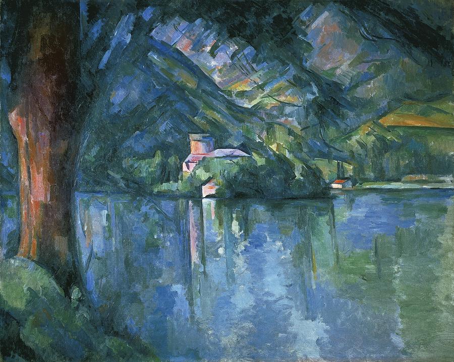 Cezanne, Paul 1839-1906. Lake Annecy Photograph by Everett