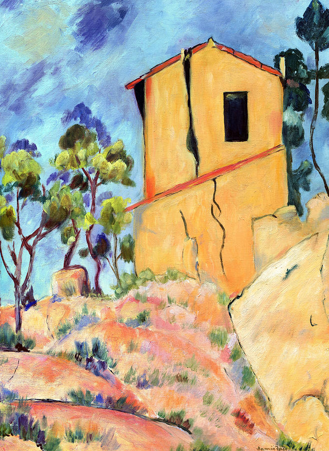 Cezannes House With Cracked Walls Painting