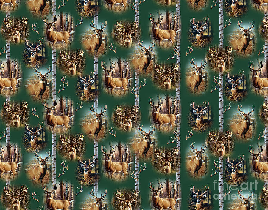 Deer Painting - CF Whitetail Deer Pillow art by JQ Licensing