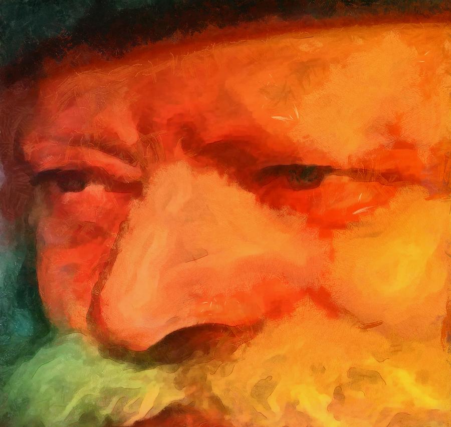 Chabad Lubavitch Rebbe Rabbi Menachem Schneerson Painting by Mendy Portrait famous figure Painting by MendyZ