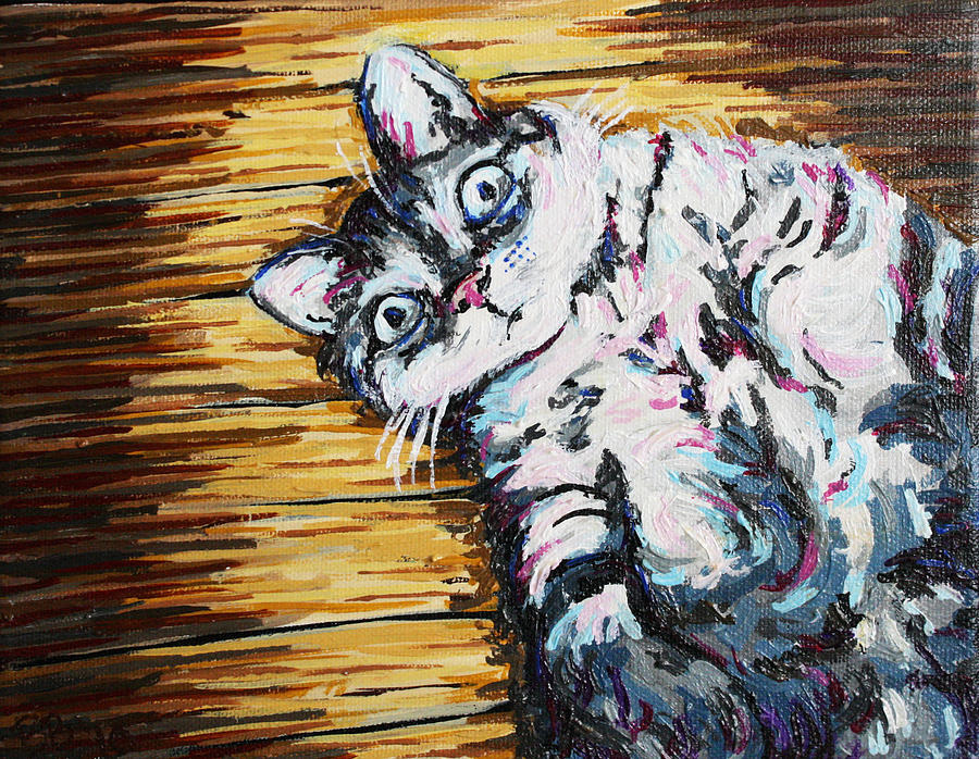 Chachi Cat Portrait Painting by Bridget Brummel - Fine Art America