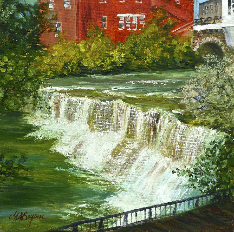 Waterfall Painting - Chagrin Falls by Maryann Boysen