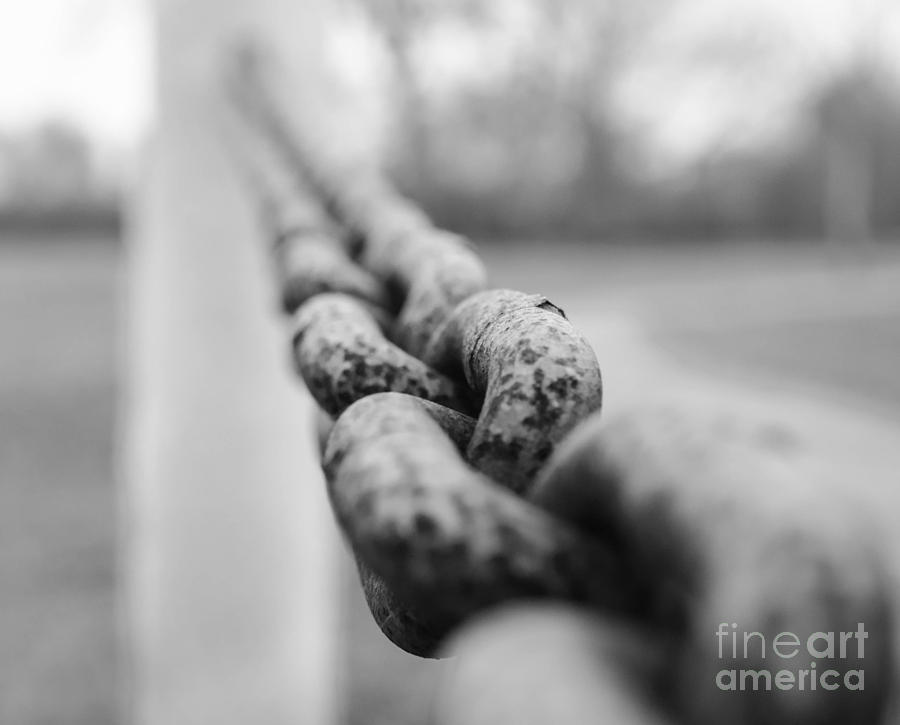 Chain Black and White Photograph by Andrea Anderegg