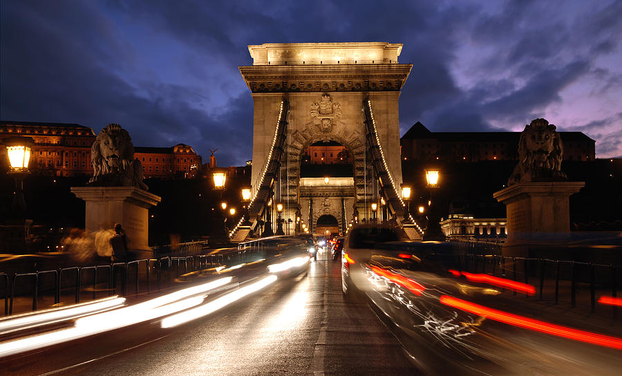 Chain bridge Budapest  Photograph by Michalakis Ppalis