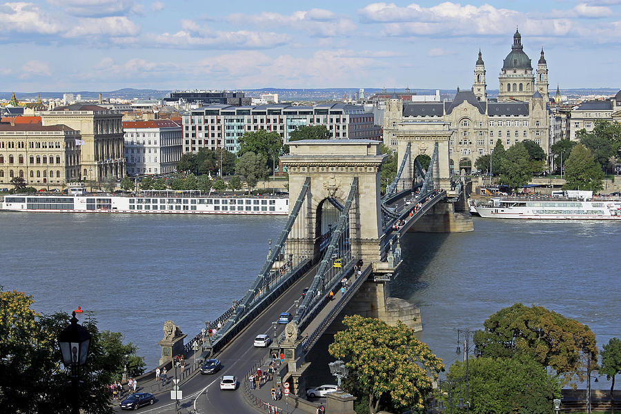 Chain Bridge Budapest Photograph by Tony Murtagh